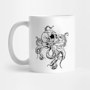 Black skull octopus Mug